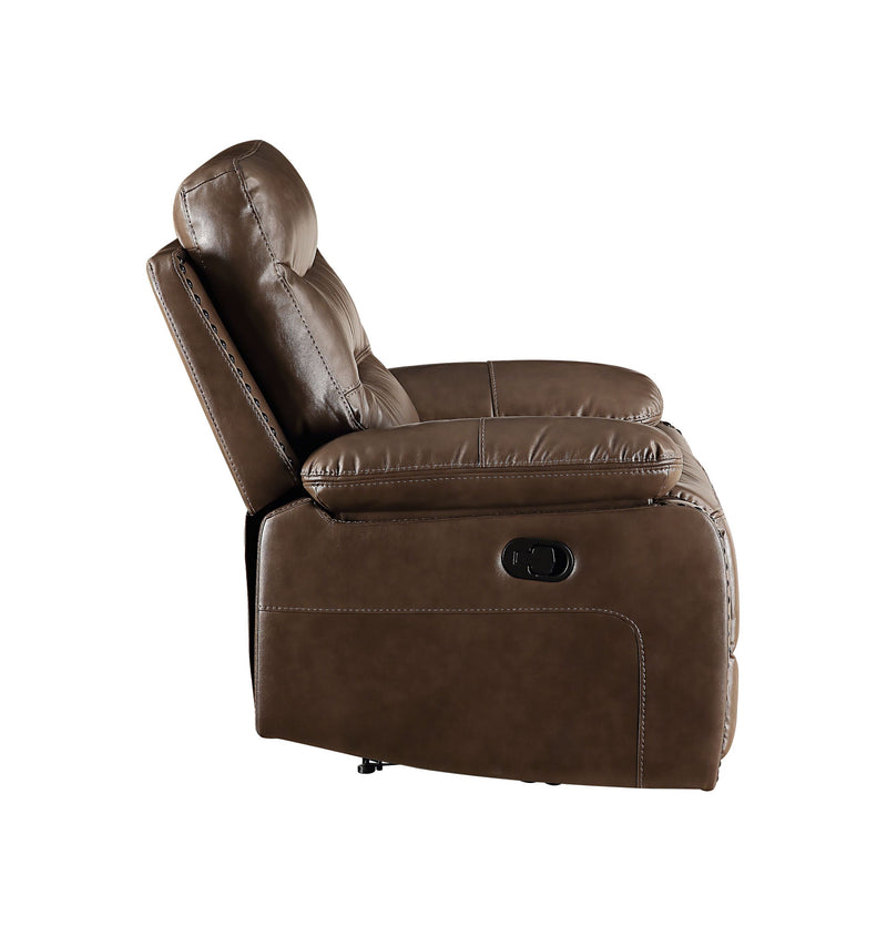 Aashi Recliner (Power Motion), Brown Leather-Gel Match