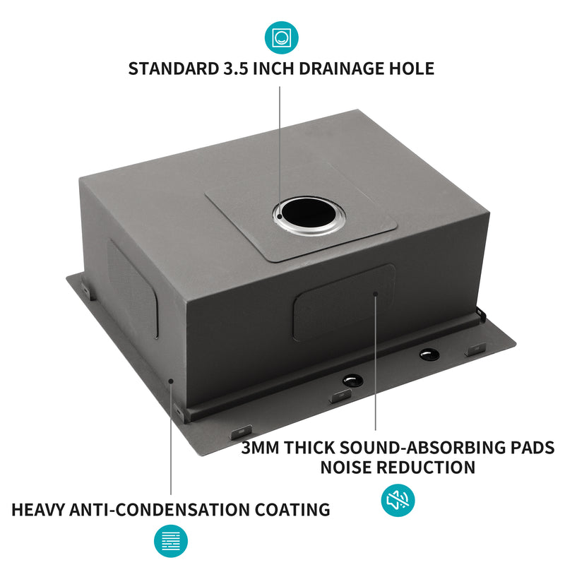 28 Inch Drop in Kitchen Sink - 28 "x 22" Kitchen Sink Stainless Steel 16 Gauge Workstation Sink Drop-in Topmount Single Bowl Kitchen Sink