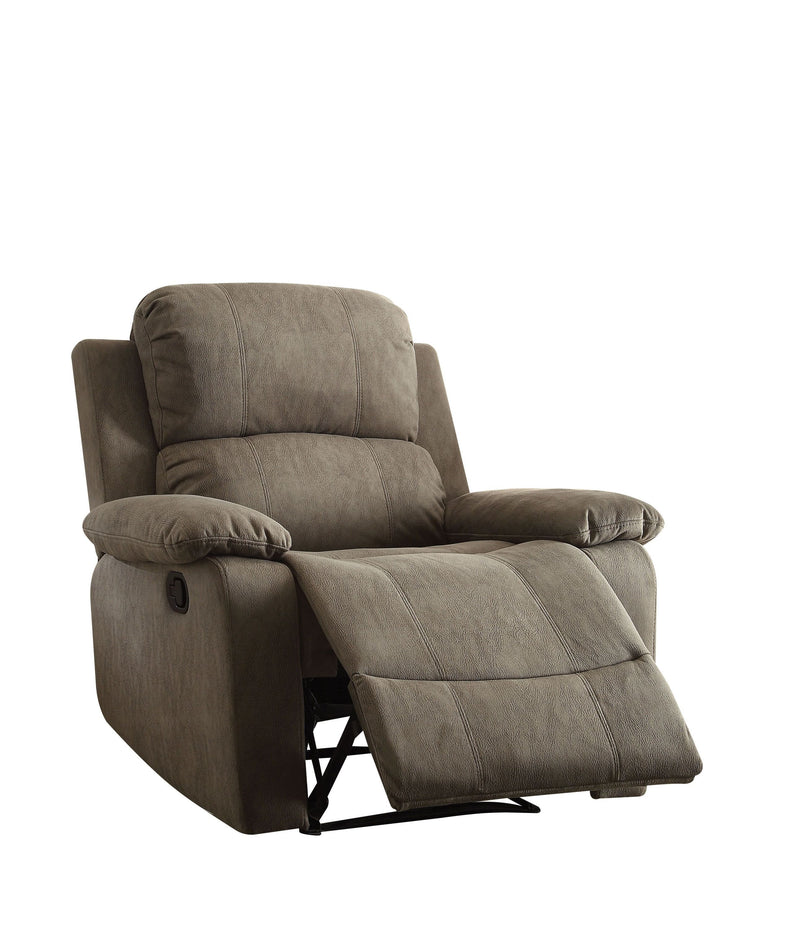 Bina Recliner (Motion) in Gray Polished Microfiber