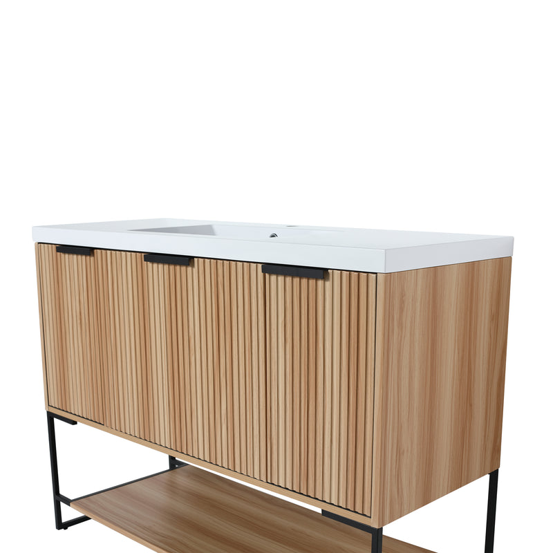 48 Inch Freestanding Bathroom Vanity With Resin Basin,48x18