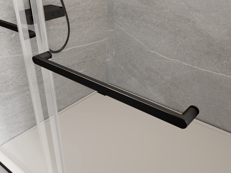 Elan 68 to 72 in. W x 76 in. H Sliding Frameless Soft-Close Shower Door with Premium 3/8 Inch (10mm) Thick Tampered Glass in Matte Black
23D02-72MB