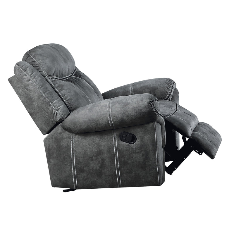 Zubaida Glider Recliner, 2-Tone Gray Velvet