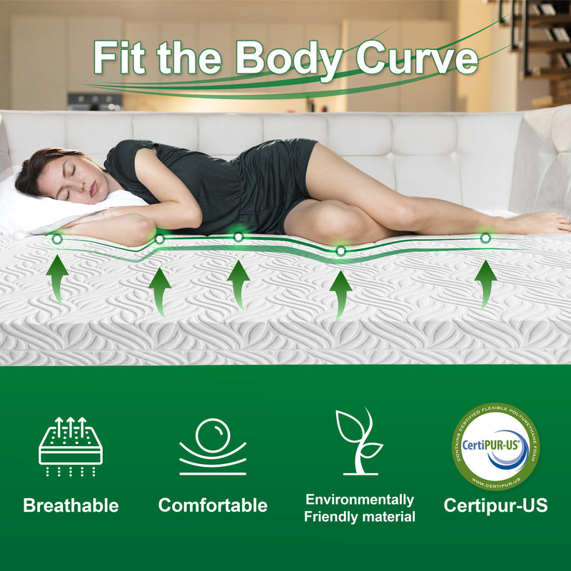 10 Inch Memory Foam Mattress,King Foam Mattress with CertiPUR-US Certified