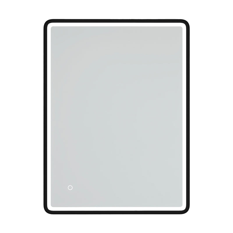 32 x 24 in.  Rectangular Black Framed Wall-Mount Anti-Fog LED Light Bathroom Vanity Mirror