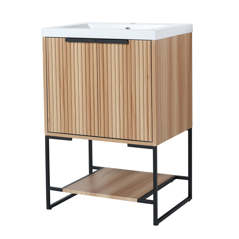 24 Inch Freestanding Bathroom Vanity With Resin Basin,24x18,(W99951313)