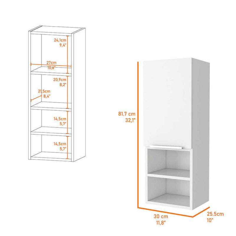 Milwaukee Medicine Cabinet, Two Shelves, Single Door Cabinet, Two Interior Shelves