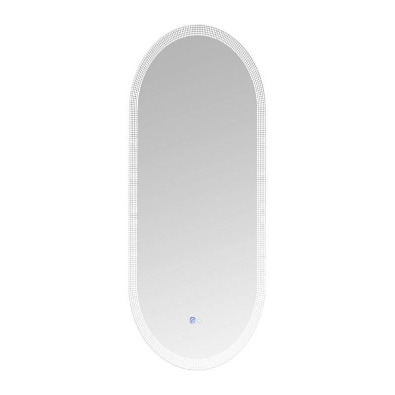 18 x 35 Inch Switch-Held Memory LED Mirror, Wall-Mounted Vanity Mirrors, Bathroom Anti-Fog Mirror, Dimmable Bathroom Mirror