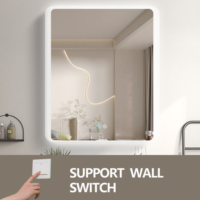 30 x 36 LED Mirror for Bathroom, LED Vanity Mirror, Adjustable 3 Color, Dimmable Vanity Mirror with Lights, Anti-Fog, Touch Control Wall Mounted Bathroom Mirror,Vertical