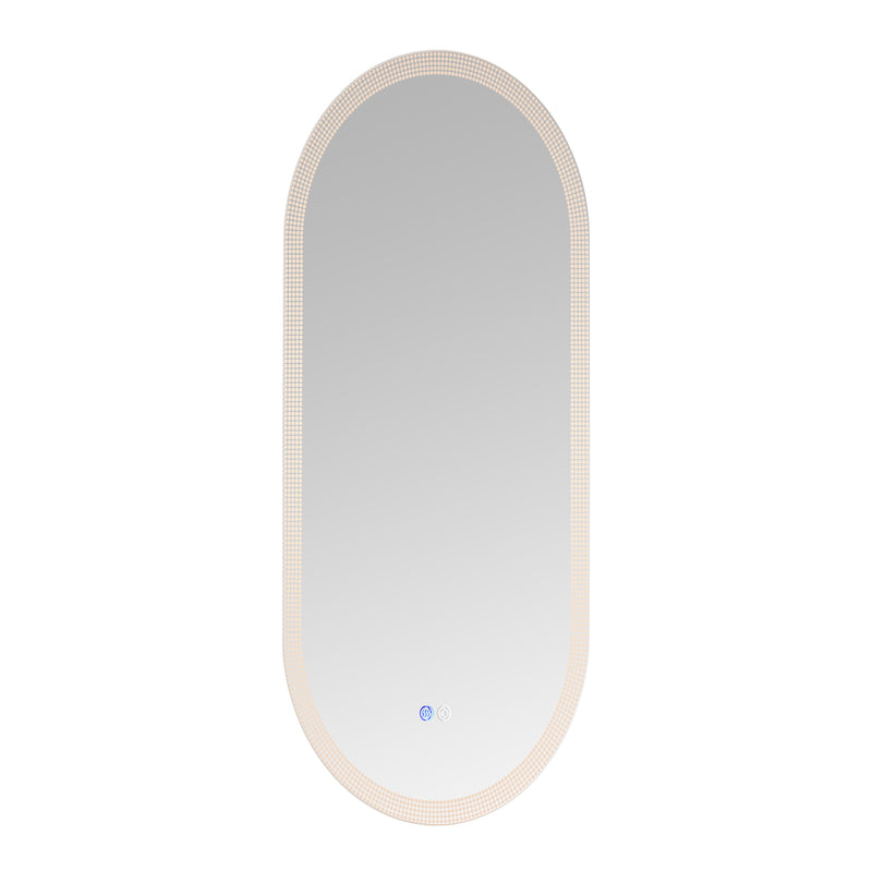 18 x 35 Inch Switch-Held Memory LED Mirror, Wall-Mounted Vanity Mirrors, Bathroom Anti-Fog Mirror, Dimmable Bathroom Mirror