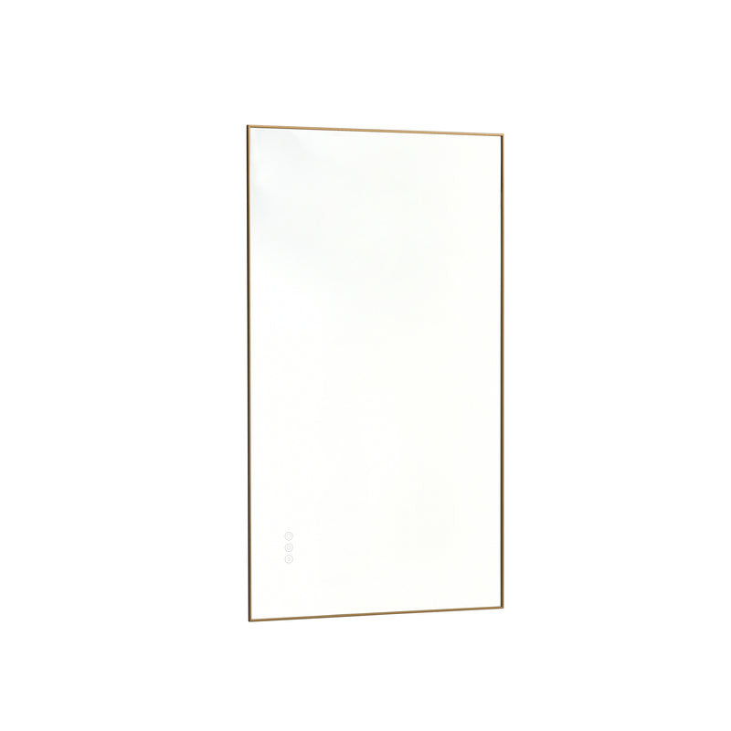 bathroom  led mirror is multi-functional and each function is controlled by a smart touch button.