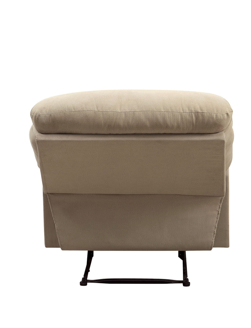 Arcadia Recliner (Motion) in Beige Microfiber