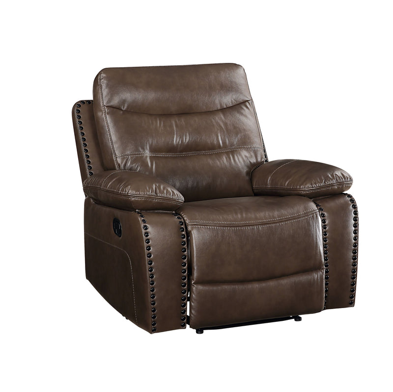 Aashi Recliner (Power Motion), Brown Leather-Gel Match