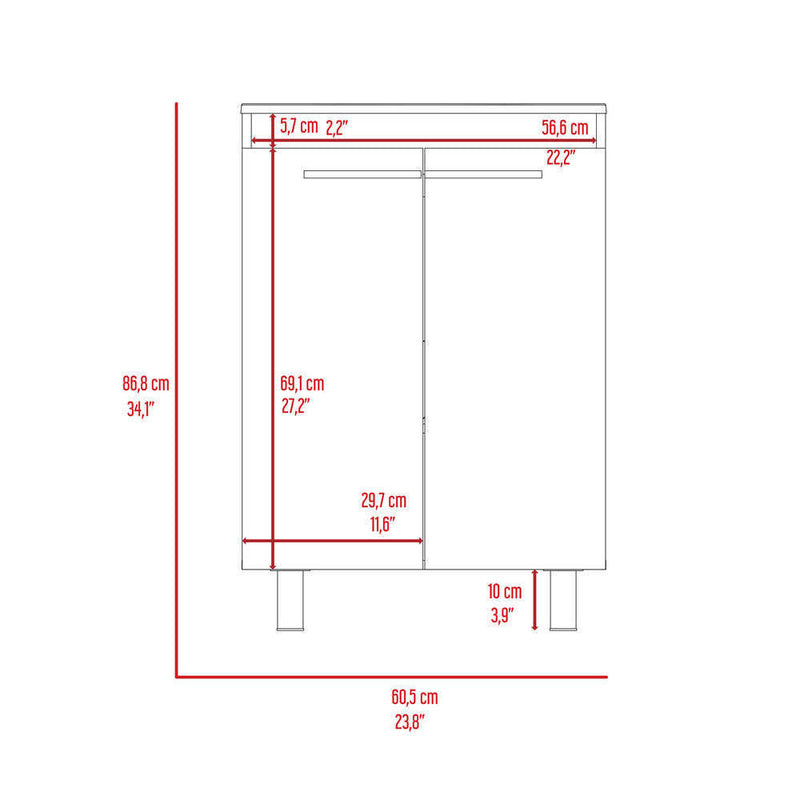 Alder 2 Piece Bathroom Set, Valetta Over The Toilet Cabinet + Dustin Free Standing Sink Cabinet, White