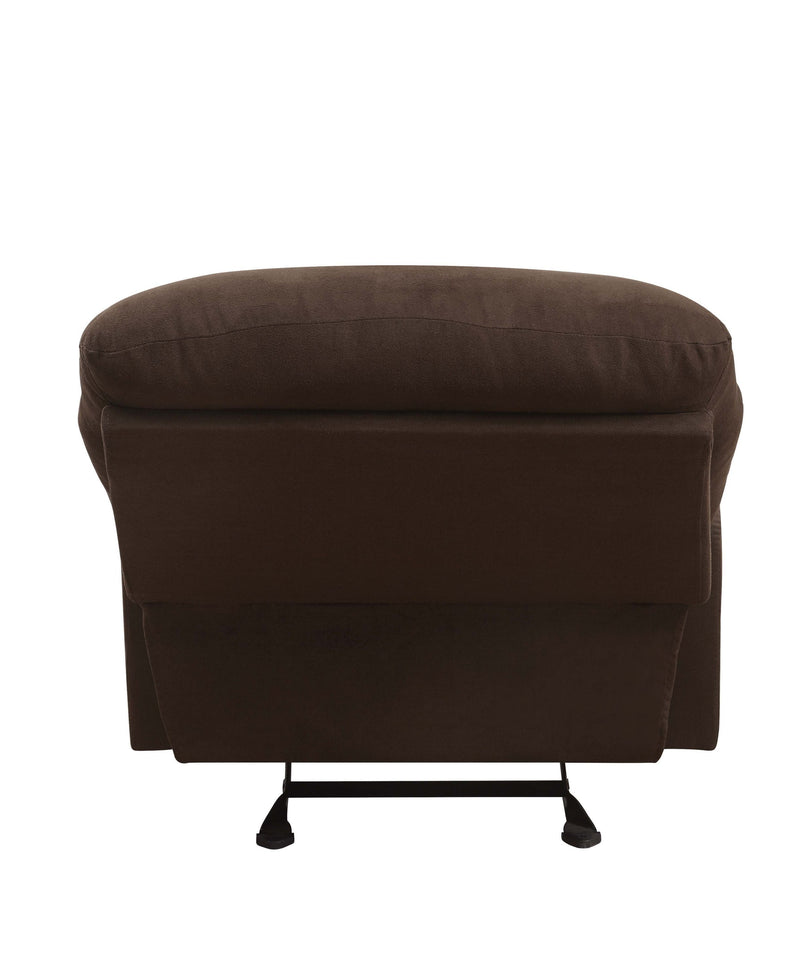 Arcadia Glider Recliner (Motion) in Chocolate Microfiber