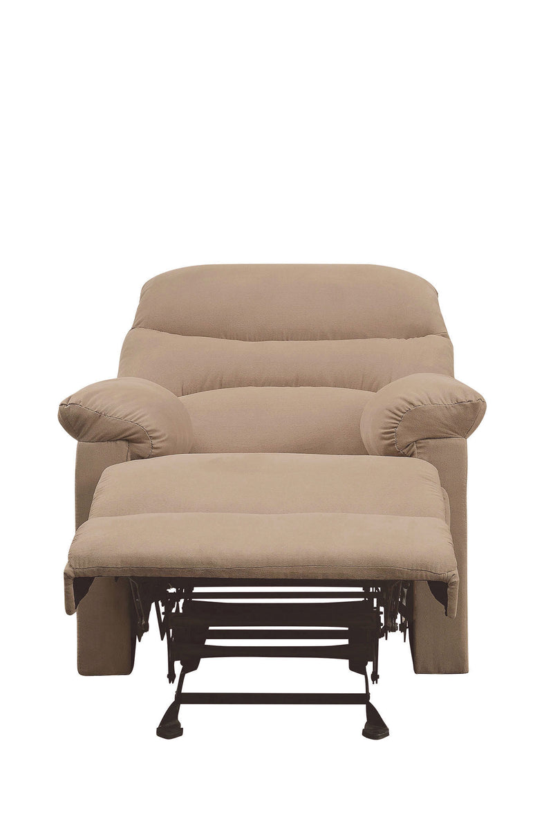 Arcadia Recliner (Motion) in Light Brown Microfiber