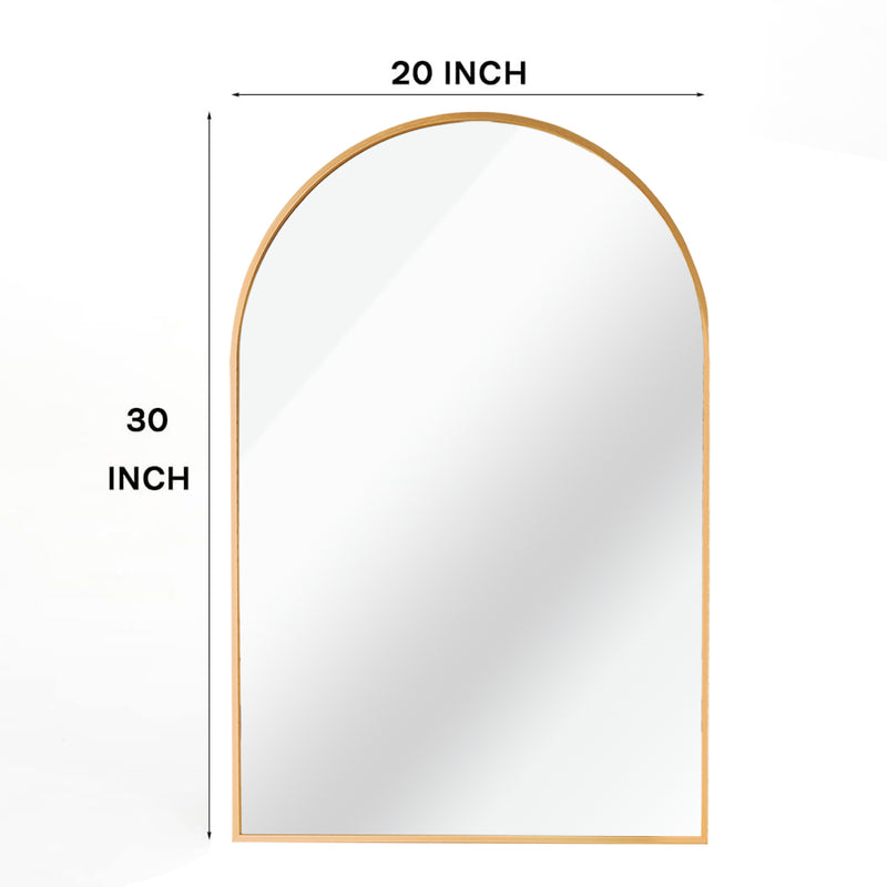 Gold 20*30IN Metal Arch mirror