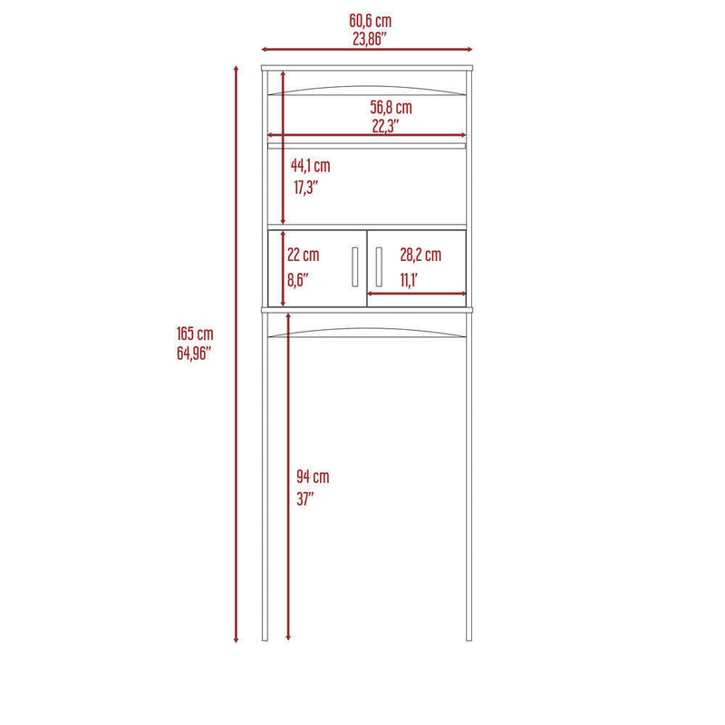 Alder 2 Piece Bathroom Set, Valetta Over The Toilet Cabinet + Dustin Free Standing Sink Cabinet, White