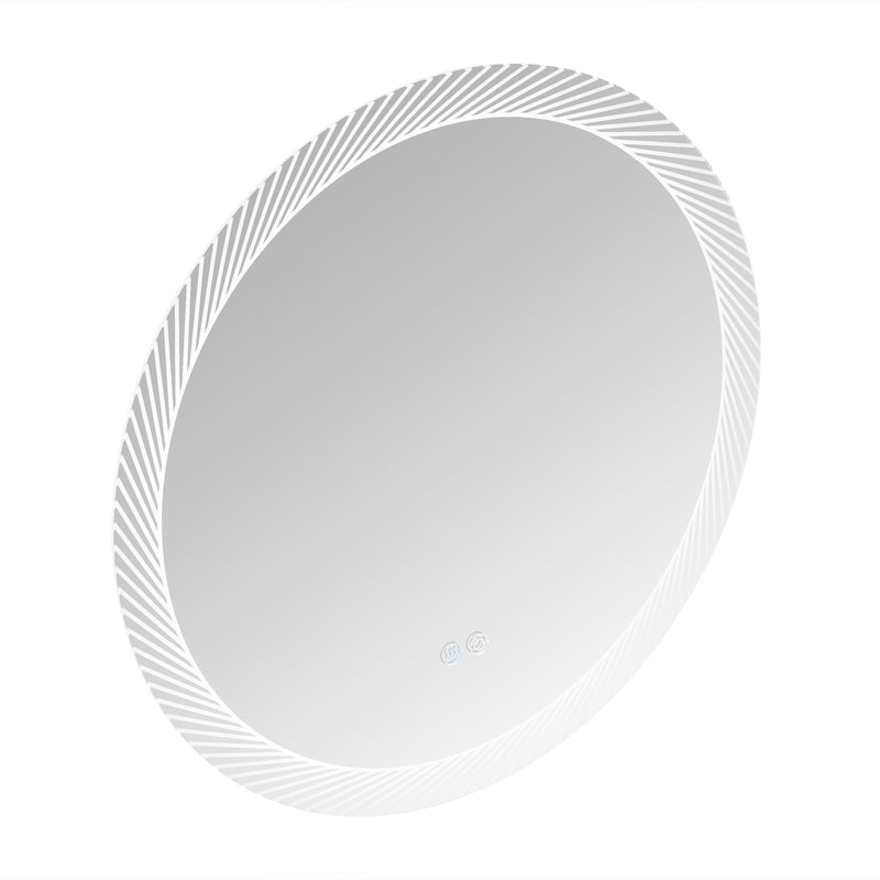 24 Inch Switch-Held Memory LED Mirror, Wall-Mounted Vanity Mirrors, Bathroom Anti-Fog Mirror, Dimmable Bathroom Mirror