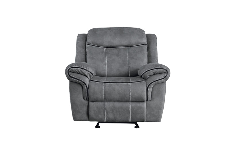 Zubaida Glider Recliner, 2-Tone Gray Velvet