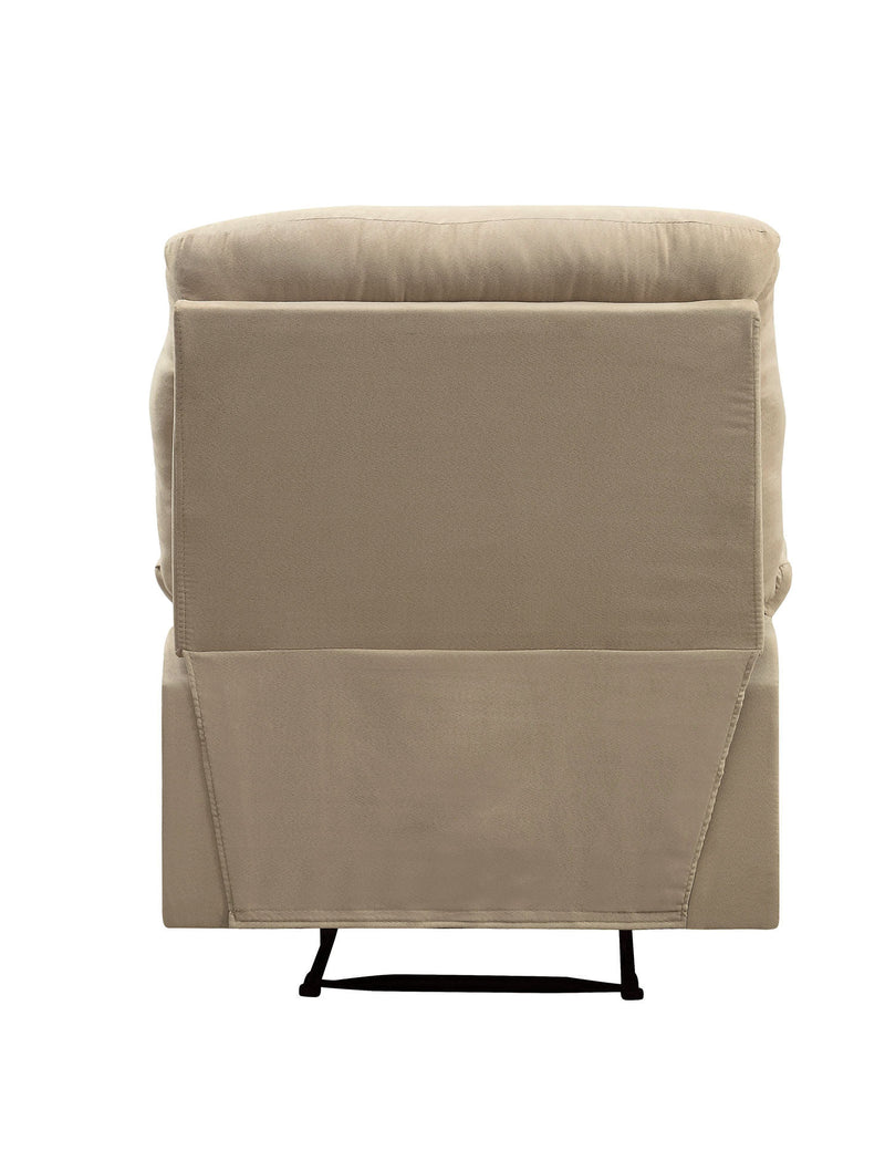 Arcadia Recliner (Motion) in Beige Microfiber