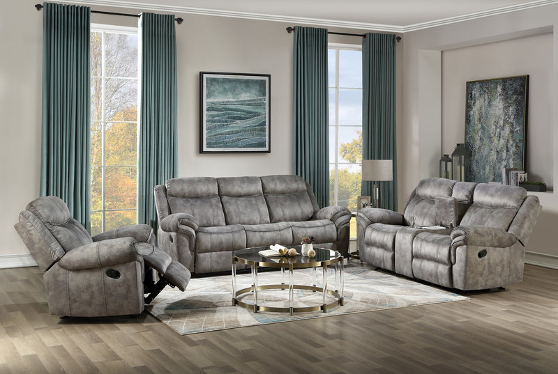 Zubaida Glider Recliner, 2-Tone Gray Velvet