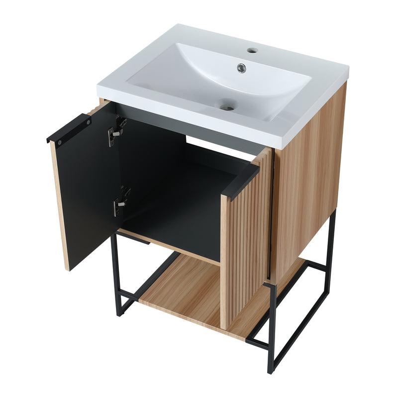 24 Inch Freestanding Bathroom Vanity With Resin Basin,24x18,(W99951313)