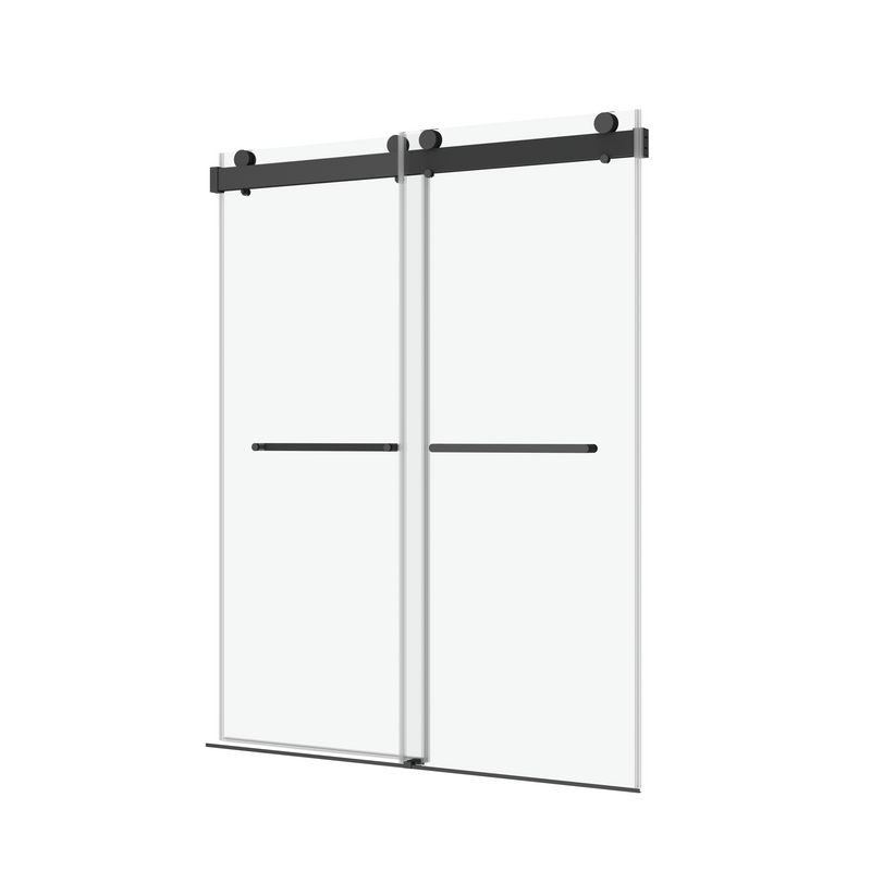 Elan 56 to 60 in. W x 76 in. H Sliding Frameless Soft-Close Shower Door with Premium 3/8 Inch (10mm) Thick Tampered Glass in Matte Black
23D02-60MB