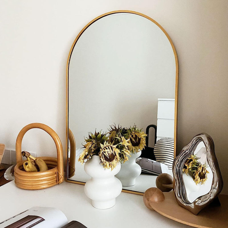 Gold 20*30IN Metal Arch mirror