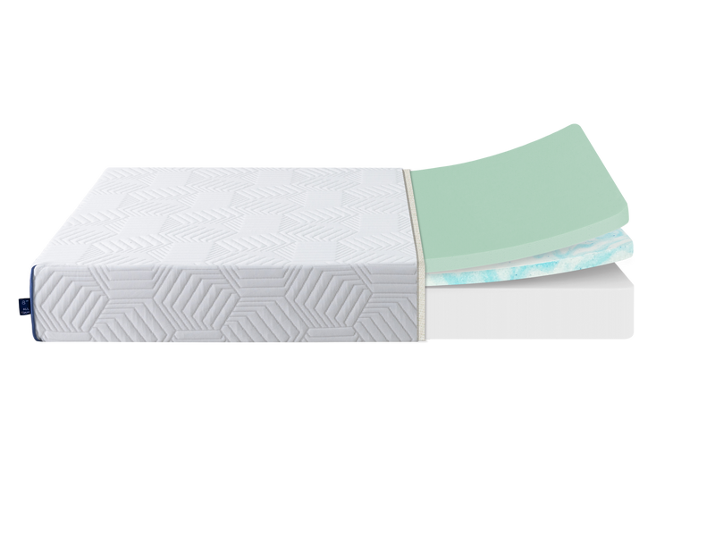 10 Inch Twin Gel Memory Foam Mattress, White, Bed in a Box, Green Tea and Cooling Gel Infused, CertiPUR-US Certified