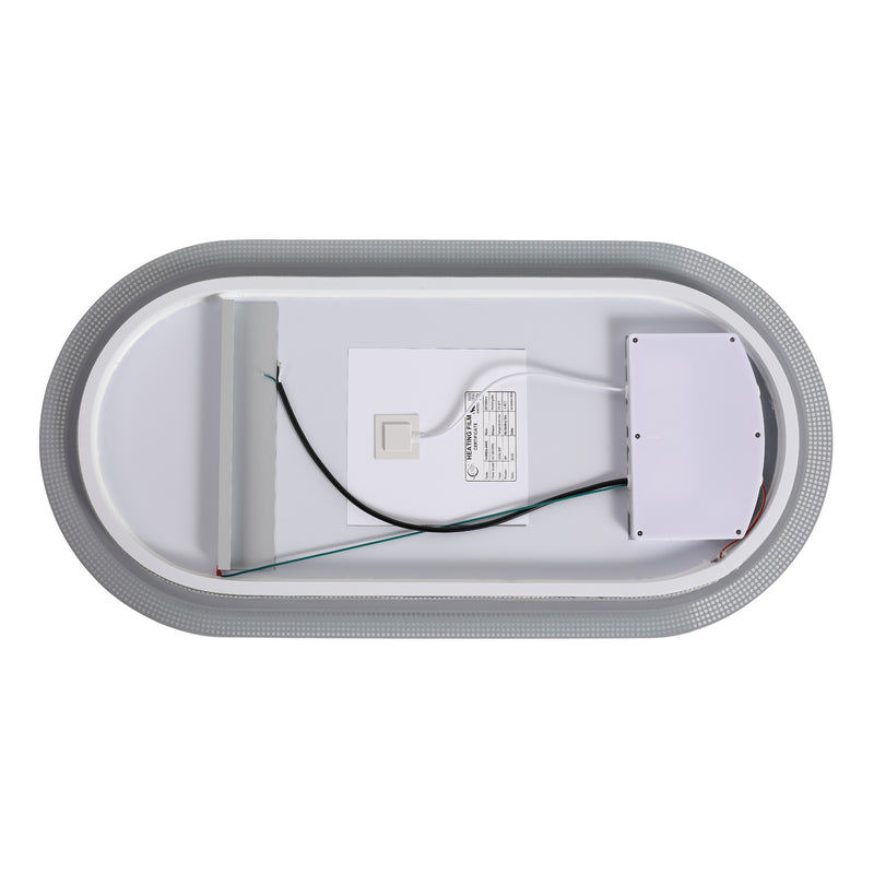 18 x 35 Inch Switch-Held Memory LED Mirror, Wall-Mounted Vanity Mirrors, Bathroom Anti-Fog Mirror, Dimmable Bathroom Mirror