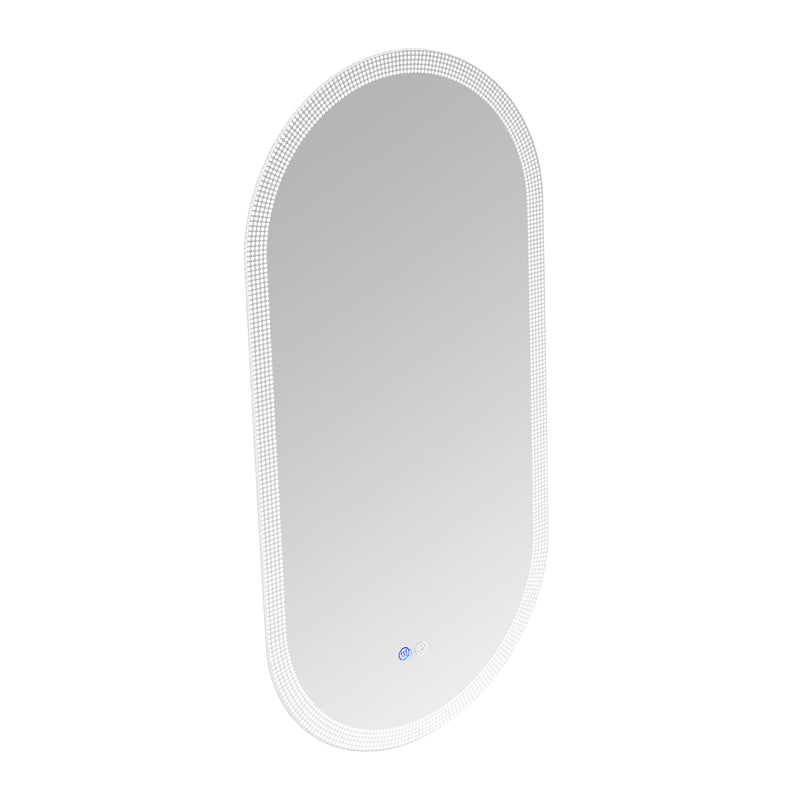 18 x 35 Inch Switch-Held Memory LED Mirror, Wall-Mounted Vanity Mirrors, Bathroom Anti-Fog Mirror, Dimmable Bathroom Mirror