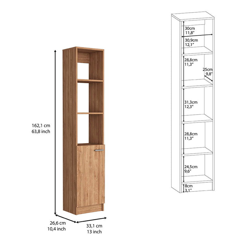 Linen Cabinet Emmett,Two Interior Shelves, Pine Finish