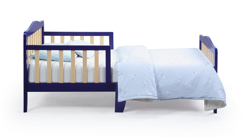 Twain Toddler Bed Blue/Natural