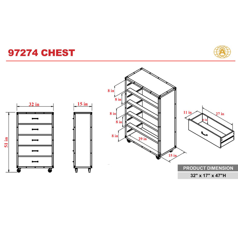 Chest in Weathered Light Oak