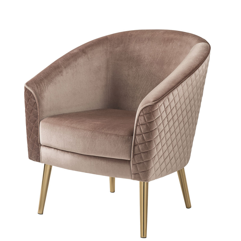 Accent Chair, Velvet & Gold