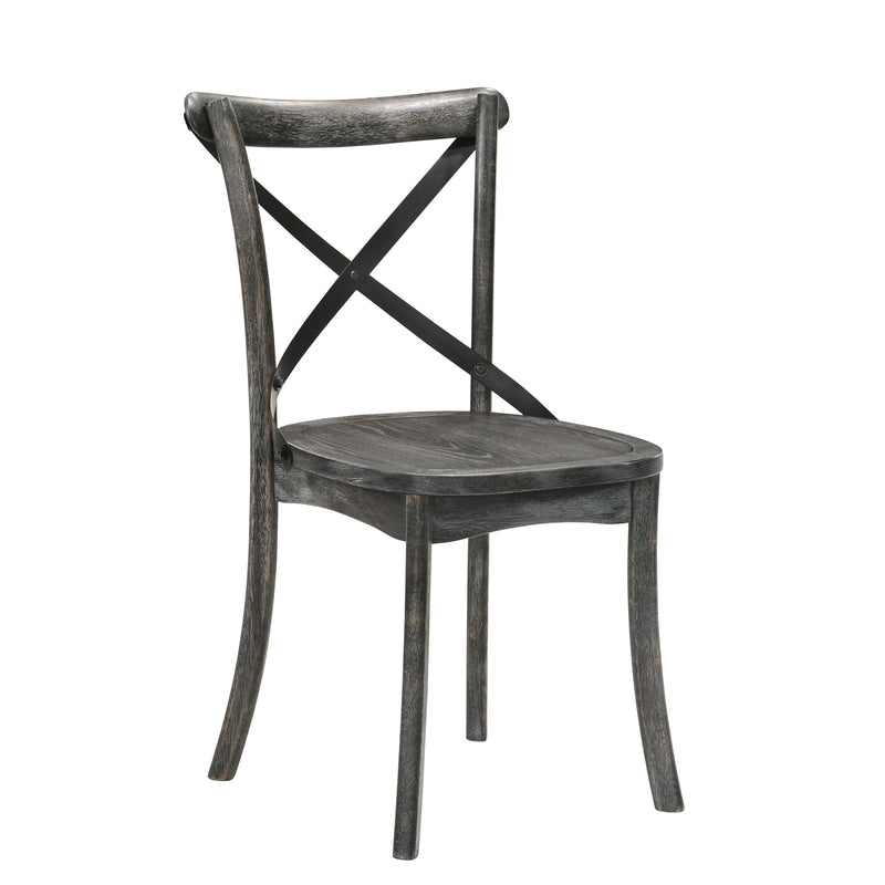 Side Chair (Set-2), Rustic Gray