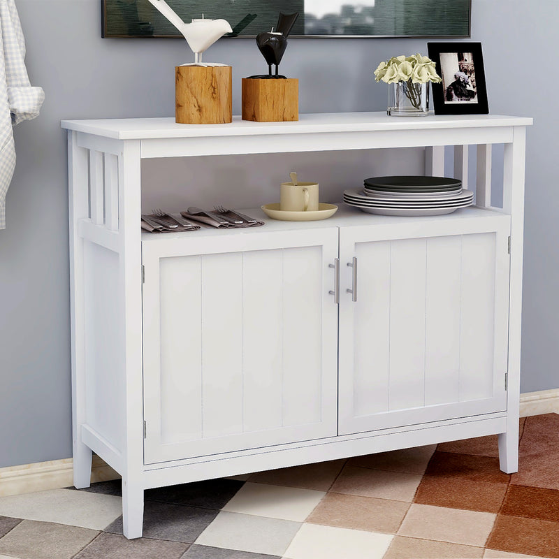 Kitchen storage sideboard and buffet server cabinet