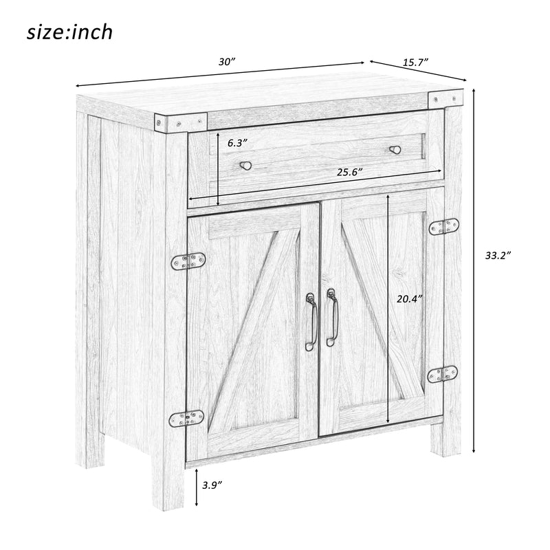 Rustic Console Table with Drawer and Storage for Entryway, Hallway, and Living Room