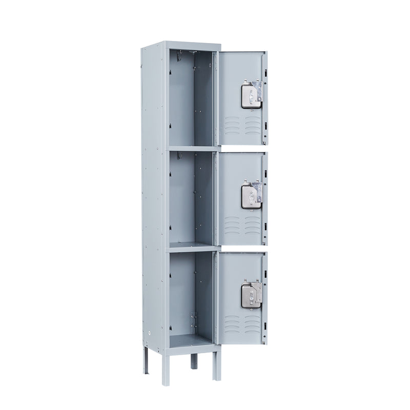 3 Tier Metal Storage Cabinet Locker