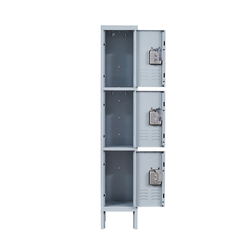 3 Tier Metal Storage Cabinet Locker