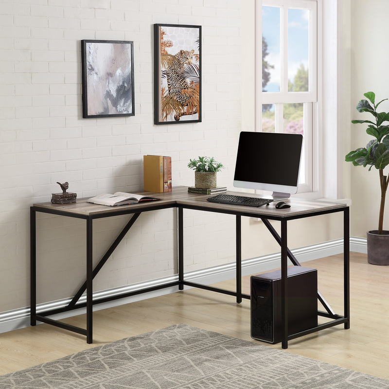 L Shaped Home Office Computer Desk with Modern Style and MDF Board, Easy to Assemble