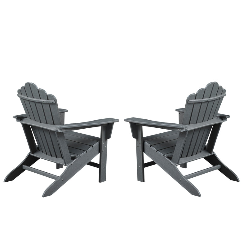 Classic Outdoor Adirondack Chair Set of 2 for Garden Porch Patio Deck Backyard, Weather Resistant Accent Furniture