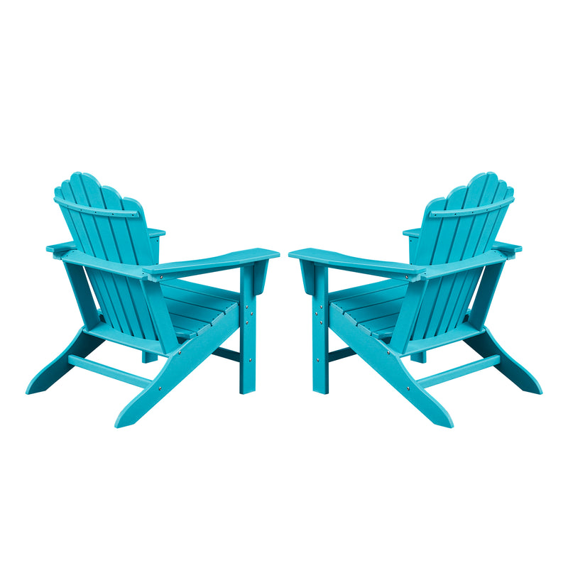 Classic Outdoor Adirondack Chair Set of 2 for Garden Porch Patio Deck Backyard, Weather Resistant Accent Furniture