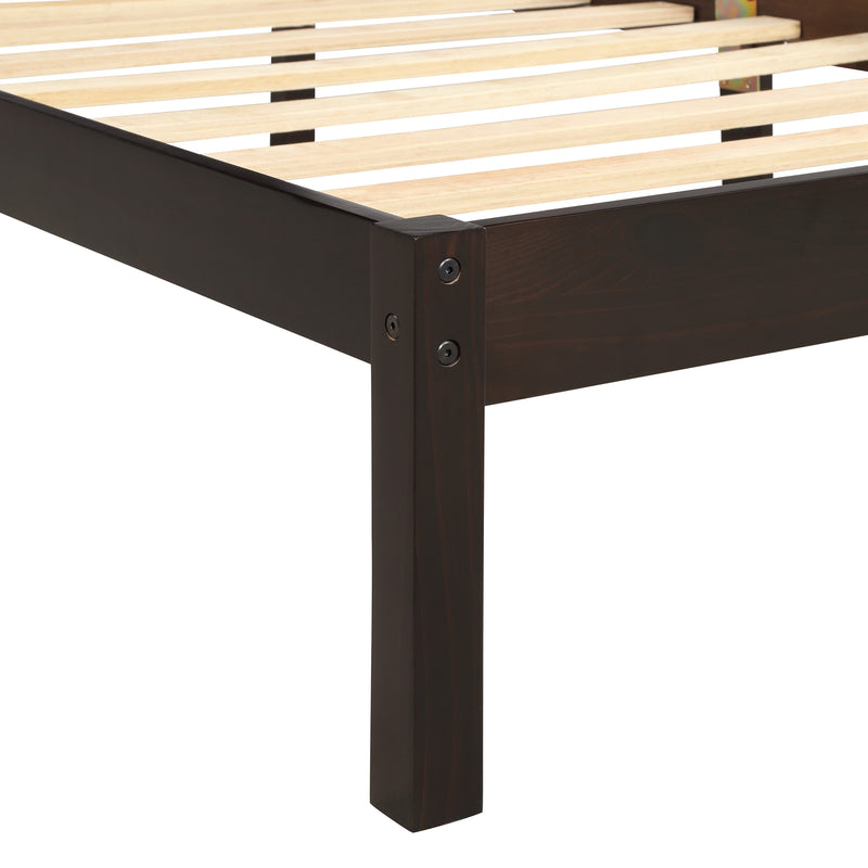 Platform Bed Frame with Headboard , Wood Slat Support , No Box Spring Needed