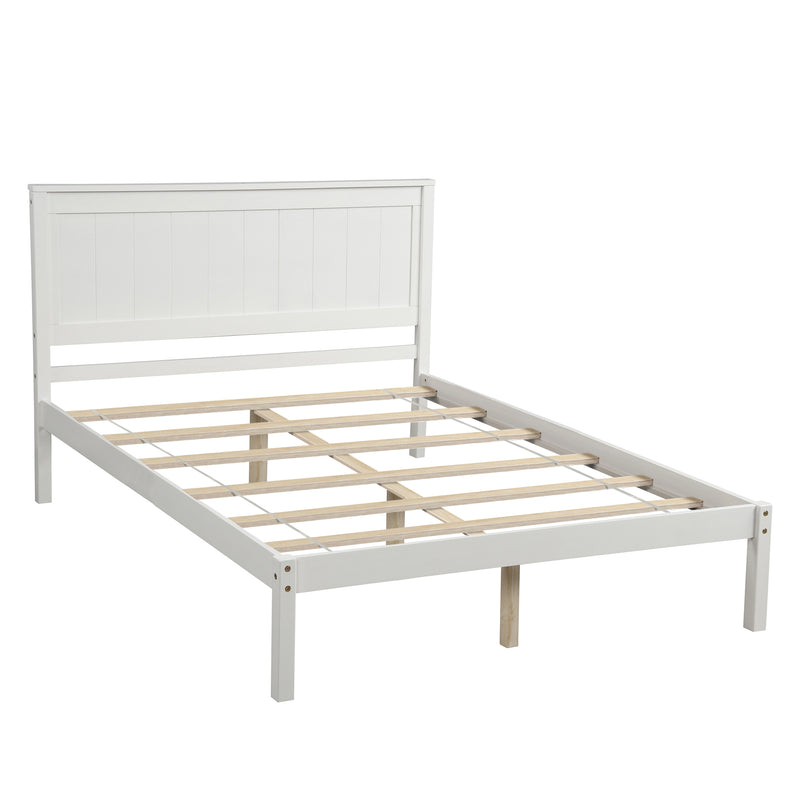 Platform Bed Frame with Headboard , Wood Slat Support , No Box Spring Needed