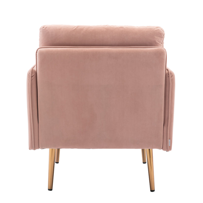 Living Room Chairs Modern Tufted Chaise Lounge Chair/Accent Chair Pink