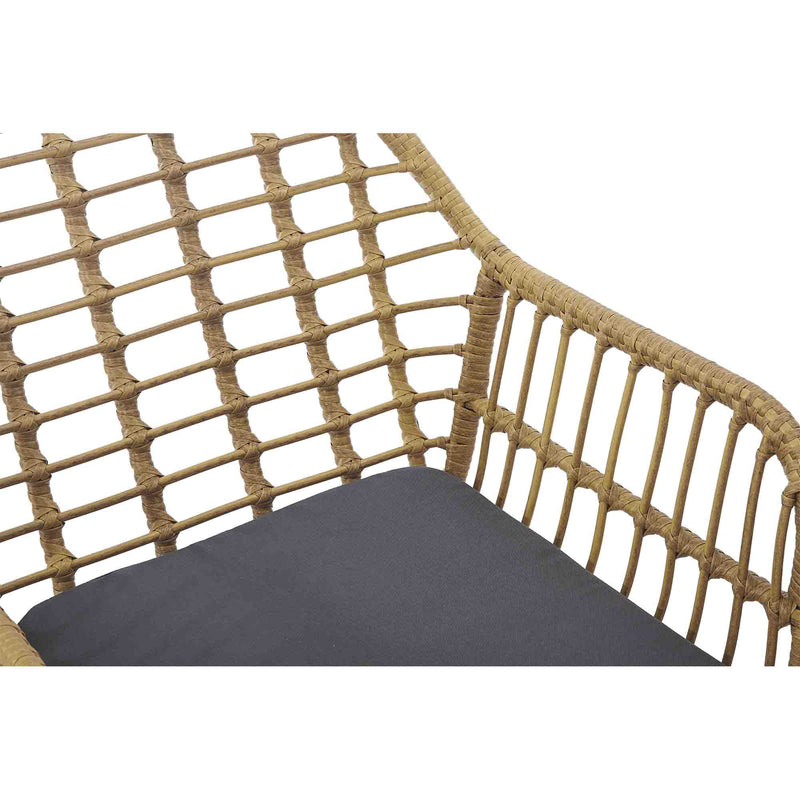 Modern Rattan Coffee Chair Table Set 3 PCS, Outdoor Furniture Rattan Chair,Garden Set（Two Chair + One Table）