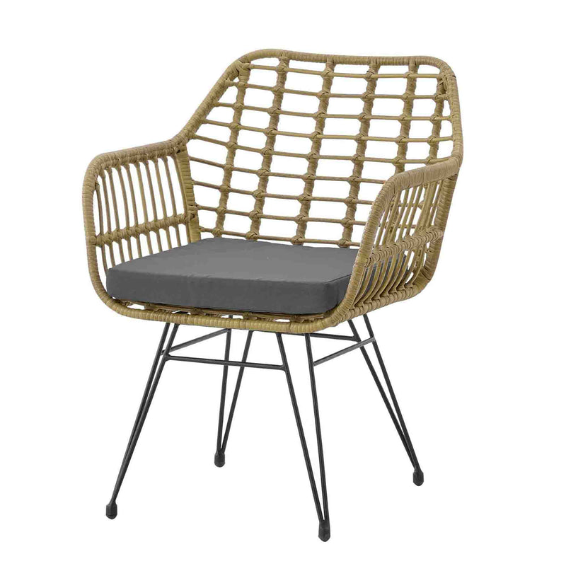 Modern Rattan Coffee Chair Table Set 3 PCS, Outdoor Furniture Rattan Chair,Garden Set（Two Chair + One Table）