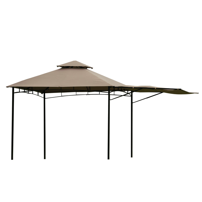 Foot Easy Assembly Seasonal Shade UV Protection with Extendable Awning Outdoor Gazebo