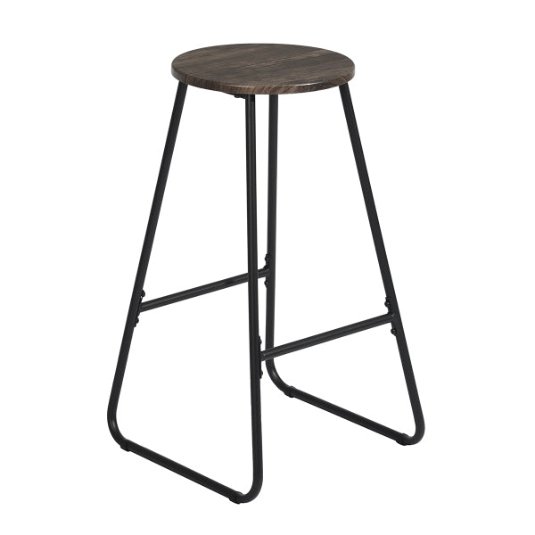 27 Inch Counter Height Bar Stools Set of 2, Armless Counter Stools MDF Seat with Metal Legs for Dining Room Kithchen Bar